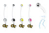 Georgia Tech Yellow Jackets Pregnancy Maternity Belly Button Navel Ring - Pick Your Color