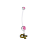 Georgia Tech Yellow Jackets Pregnancy Maternity Pink Belly Button Navel Ring - Pick Your Color