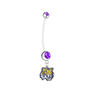 LSU Tigers Pregnancy Purple Maternity Belly Button Navel Ring - Pick Your Color