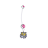 LSU Tigers Pregnancy Pink Maternity Belly Button Navel Ring - Pick Your Color