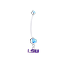 LSU Tigers Style 2 Boy/Girl Light Blue Pregnancy Maternity Belly Button Navel Ring