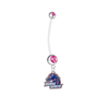 Boise State Broncos Pregnancy Maternity Pink Belly Button Navel Ring - Pick Your Color
