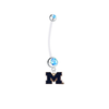 Michigan Wolverines Style 2 Boy/Girl Light Blue Pregnancy Maternity Belly Button Navel Ring