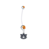 Auburn Tigers Pregnancy Orange Maternity Belly Button Navel Ring - Pick Your Color