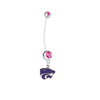 Kansas State Wildcats Boy/Girl Pink Pregnancy Maternity Belly Button Navel Ring