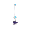 Kansas State Wildcats Boy/Girl Light Blue Pregnancy Maternity Belly Button Navel Ring