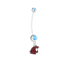 Washington State Cougars Boy/Girl Light Blue Pregnancy Maternity Belly Button Navel Ring