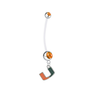 Miami Hurricanes Pregnancy Maternity Orange Belly Button Navel Ring - Pick Your Color