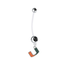 Miami Hurricanes Pregnancy Maternity Black Belly Button Navel Ring - Pick Your Color