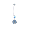 North Carolina Tar Heels Pregnancy Light Blue Maternity Belly Button Navel Ring - Pick Your Color