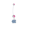 North Carolina Tar Heels Pregnancy Pink Maternity Belly Button Navel Ring - Pick Your Color