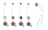 Utah Utes Pregnancy Maternity Belly Button Navel Ring - Pick Your Color