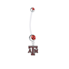 Texas A&M Aggies Pregnancy Maternity Red Belly Button Navel Ring - Pick Your Color