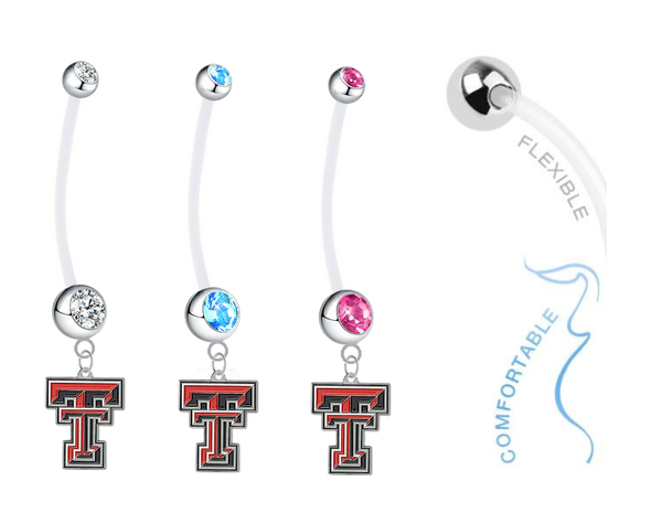 Texas Tech Red Raiders Boy/Girl Pregnancy Maternity Belly Button Navel Ring