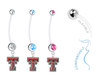 Texas Tech Red Raiders Boy/Girl Pregnancy Maternity Belly Button Navel Ring