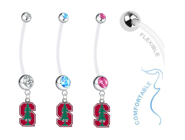 Stanford Cardinal Boy/Girl Pregnancy Maternity Belly Button Navel Ring