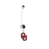 Oklahoma Sooners Pregnancy Maternity Black Belly Button Navel Ring - Pick Your Color