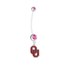 Oklahoma Sooners Boy/Girl Pink Pregnancy Maternity Belly Button Navel Ring