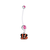 Cincinnati Bengals Pregnancy Maternity Pink Belly Button Navel Ring - Pick Your Color