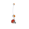 Cleveland Browns Pregnancy Maternity Orange Belly Button Navel Ring - Pick Your Color