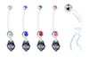 UConn Connecticut Huskies Pregnancy Maternity Belly Button Navel Ring - Pick Your Color