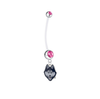UConn Connecticut Huskies Mascot Boy/Girl Pink Pregnancy Maternity Belly Button Navel Ring
