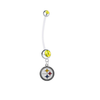 Pittsburgh Steelers Pregnancy Maternity Gold Belly Button Navel Ring - Pick Your Color