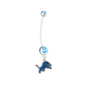 Detroit Lions Boy/Girl Light Blue Pregnancy Maternity Belly Button Navel Ring