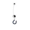 Indianapolis Colts Pregnancy Black Maternity Belly Button Navel Ring - Pick Your Color