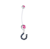 Indianapolis Colts Pregnancy Pink Maternity Belly Button Navel Ring - Pick Your Color