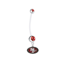 San Francisco 49ers Pregnancy Maternity Red Belly Button Navel Ring - Pick Your Color