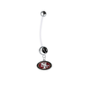 San Francisco 49ers Pregnancy Maternity Black Belly Button Navel Ring - Pick Your Color