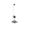 Baltimore Ravens Pregnancy Maternity Black Belly Button Navel Ring - Pick Your Color