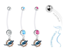 Miami Dolphins Boy/Girl Pregnancy Maternity Belly Button Navel Ring
