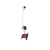 Tampa Bay Buccaneers Pregnancy Maternity Black Belly Button Navel Ring - Pick Your Color
