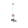 Denver Broncos Pregnancy Maternity Pink Belly Button Navel Ring - Pick Your Color