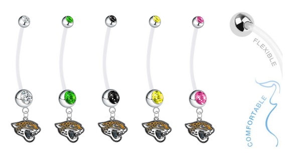Jacksonville Jaguars Pregnancy Maternity Belly Button Navel Ring - Pick Your Color