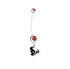 Houston Texans Pregnancy Maternity Red Belly Button Navel Ring - Pick Your Color