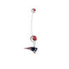 New England Patriots Pregnancy Maternity Red Belly Button Navel Ring - Pick Your Color
