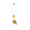 Green Bay Packers Helmet Pregnancy Maternity Gold Belly Button Navel Ring - Pick Your Color