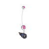 Tennessee Titans Pregnancy Maternity Pink Belly Button Navel Ring - Pick Your Color