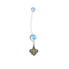 New Orleans Saints Boy/Girl Pregnancy Light Blue Maternity Belly Button Navel Ring