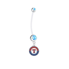 Texas Rangers Boy/Girl Light Blue Pregnancy Maternity Belly Button Navel Ring