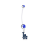Los Angeles Dodgers Pregnancy Maternity Blue Belly Button Navel Ring - Pick Your Color