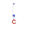 Chicago Cubs Style 2 Pregnancy Maternity Blue Belly Button Navel Ring - Pick Your Color