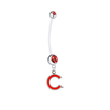 Chicago Cubs Style 2 Pregnancy Maternity Red Belly Button Navel Ring - Pick Your Color