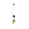 Pittsburgh Pirates Pregnancy Maternity Black Belly Button Navel Ring - Pick Your Color