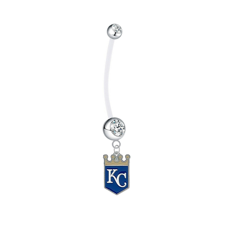 Kansas City Royals Boy/Girl Clear Pregnancy Maternity Belly Button Navel Ring
