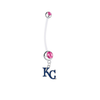 Kansas City Royals Style 2 Pregnancy Maternity Pink Belly Button Navel Ring - Pick Your Color