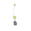 San Diego Padres Pregnancy Maternity Gold Belly Button Navel Ring - Pick Your Color